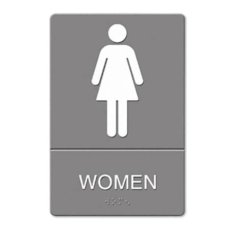 Us Stamp & Sign US Stamp ADA Restroom Sign Women Symbol with Tactile Graphic Molded Plastic 6 x 9 US33164